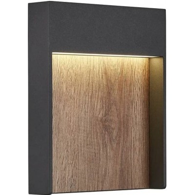 173,95 € Free Shipping | Outdoor wall light 14W Square Shape 23×18 cm. LED Terrace, garden and public space. Modern Style. Aluminum. Brown Color