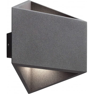 Outdoor wall light 4W 16×15 cm. Bidirectional light output Terrace, garden and public space. Aluminum. Anthracite Color