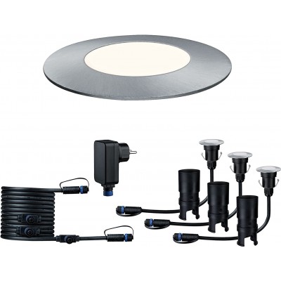 152,95 € Envoi gratuit | Boîte de 3 unités Luminaire encastré 8W 9×6 cm. LED Acier. Couleur argent