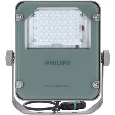 209,95 € Free Shipping | Flood and spotlight Philips 38W Rectangular Shape 29×25 cm. Adjustable LED Terrace, garden and public space. Aluminum. Gray Color