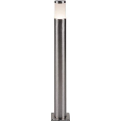 Luminous beacon 9W 3000K Warm light. Cylindrical Shape 61×6 cm. LED Terrace, garden and public space. Modern Style. Stainless steel. Gray Color