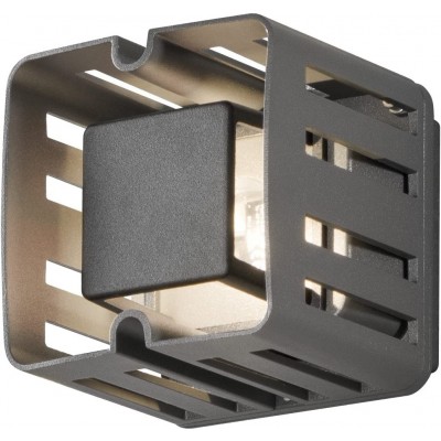 Outdoor wall light 3W Cubic Shape 12×11 cm. Multidirectional light output Living room, kitchen and terrace. Modern Style. Aluminum. Anthracite Color