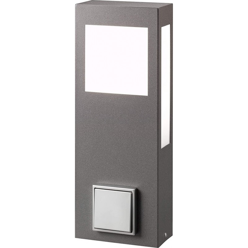 223,95 € Free Shipping | Outdoor wall light 75W Rectangular Shape 28×14 cm. Terrace, garden and public space. Stainless steel. Anthracite Color