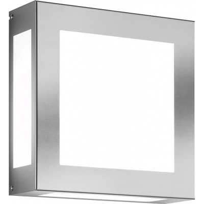Außenwandleuchte 120W Quadratische Gestalten 28×28 cm. Terrasse, garten und öffentlicher raum. Metall. Grau Farbe