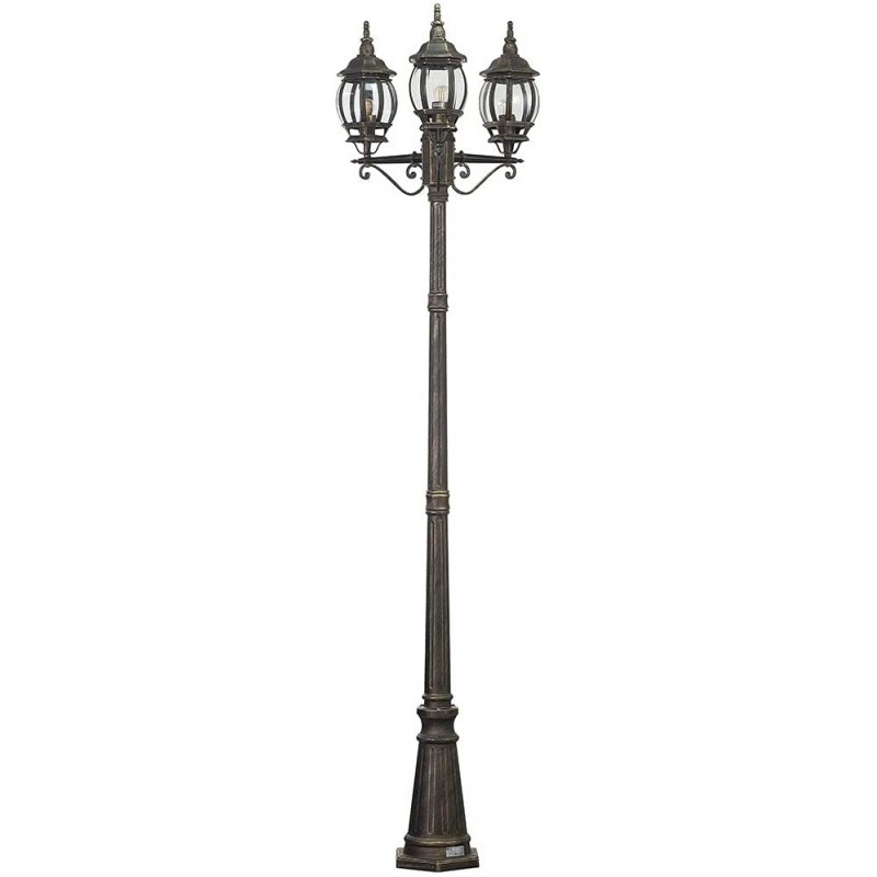 207,95 € Free Shipping | Streetlight 238×55 cm. 3 points of light Terrace, garden and public space. Classic Style. Aluminum. Gray Color