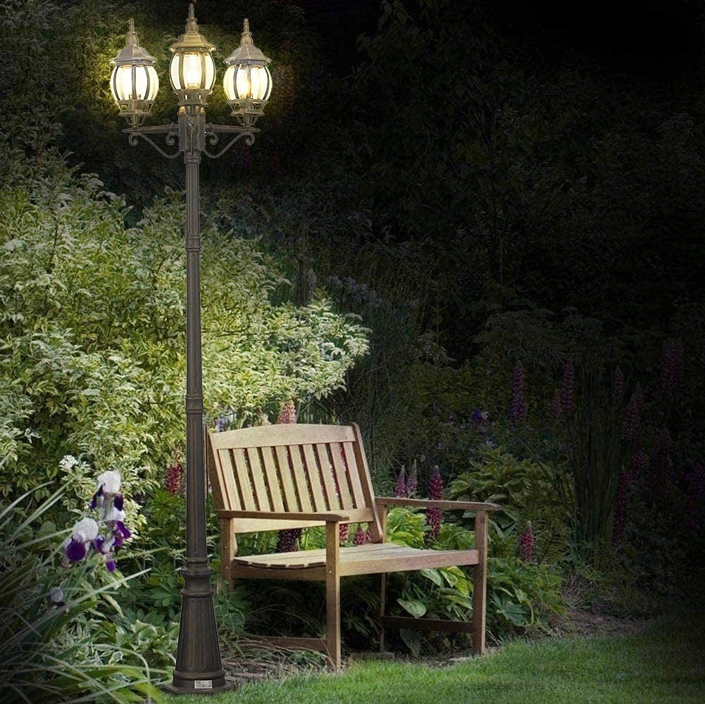 197,95 € Spedizione Gratuita | Lampione 238×55 cm. 3 punti luce Alluminio. Colore grigio