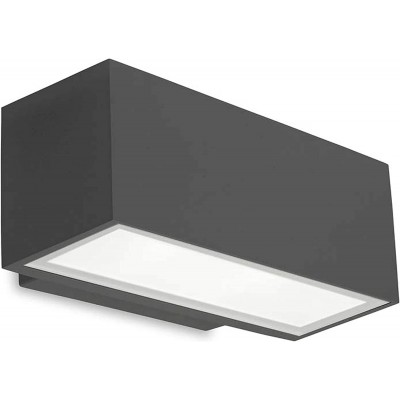 219,95 € Free Shipping | Outdoor wall light 13W Rectangular Shape Bidirectional LED light output Terrace, garden and public space. Aluminum and Glass. Black Color