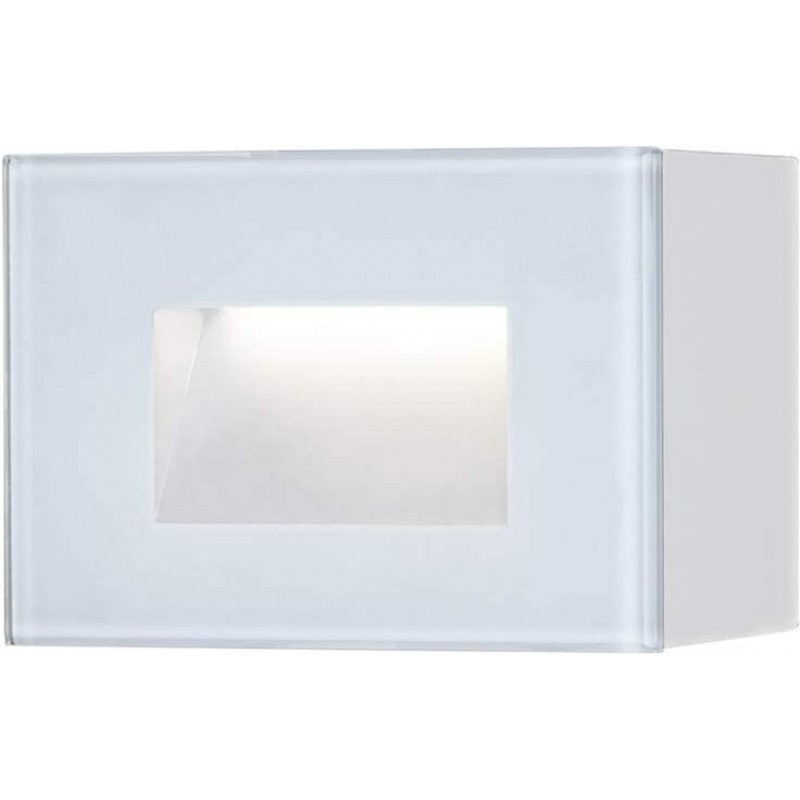 188,95 € Free Shipping | Outdoor wall light 4W Rectangular Shape 12×8 cm. Terrace, garden and public space. Acrylic, Aluminum and Crystal. White Color
