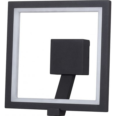 Applique murale d'extérieur 10W 32×30 cm. Aluminium et polycarbonate. Couleur anthracite