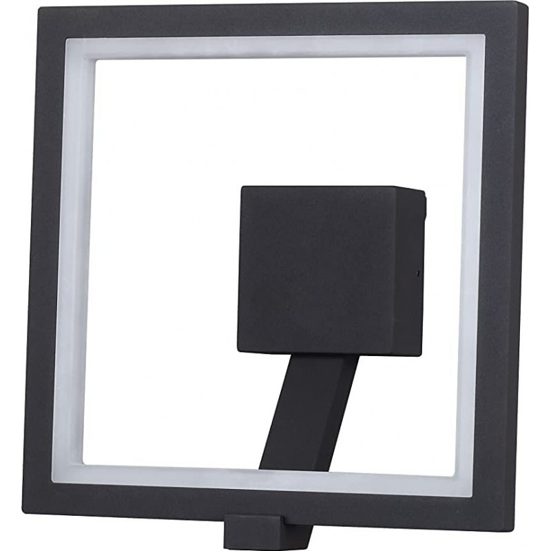 169,95 € Free Shipping | Outdoor wall light 10W Square Shape 32×30 cm. Terrace, garden and public space. Modern Style. Aluminum and Polycarbonate. Anthracite Color