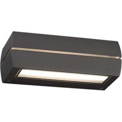129,95 € Free Shipping | Outdoor wall light 15W Rectangular Shape 25×11 cm. LED Terrace, garden and public space. Modern Style. Aluminum. Anthracite Color