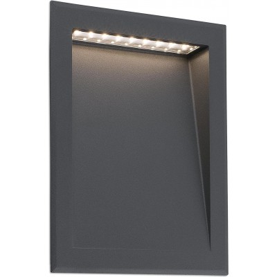 屋内ウォールライト 6W 長方形 形状 238×193 cm. LED リビングルーム, ダイニングルーム そして ロビー. アルミニウム. 無煙炭 カラー