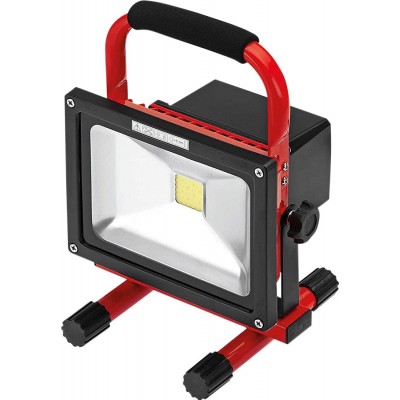 322,95 € Free Shipping | Flood and spotlight Rectangular Shape 24×24 cm. Portable led Terrace, garden and public space. Aluminum. Red Color