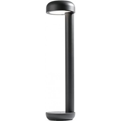 Outdoor lamp 9W Cylindrical Shape Ø 16 cm. Grow LED for plants. Includes planter Terrace, garden and public space. Aluminum, Crystal and Polycarbonate. Black Color