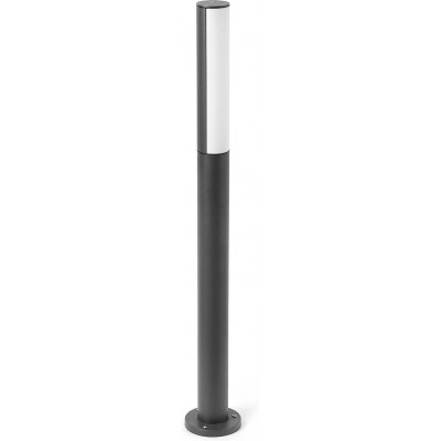 123,95 € Free Shipping | Luminous beacon 8W Rectangular Shape Ø 6 cm. LED Terrace, garden and public space. Aluminum and Metal casting. Gray Color