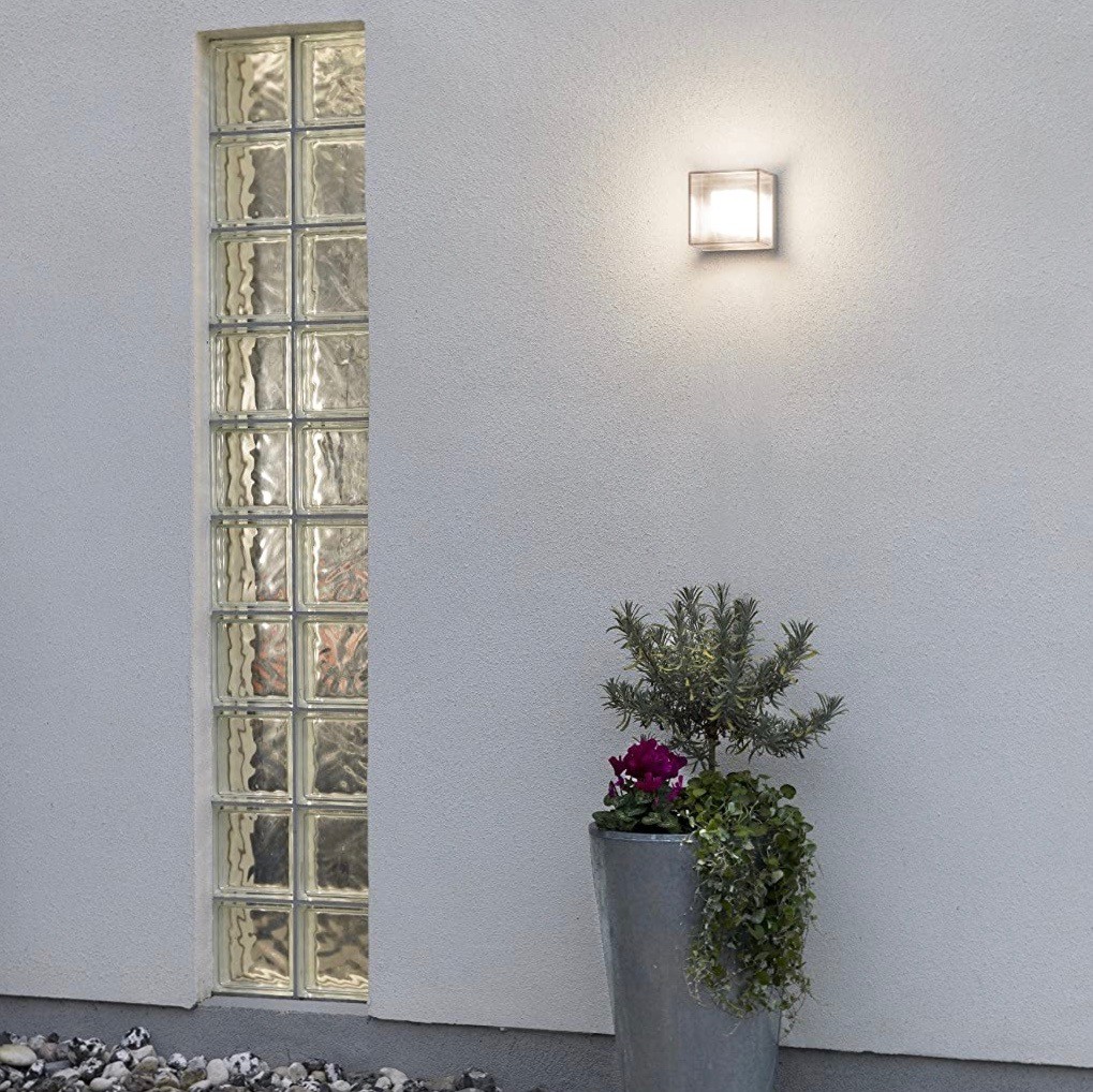 139,95 € Spedizione Gratuita | Applique da esterno 6W 14×14 cm. Metallo. Colore grigio