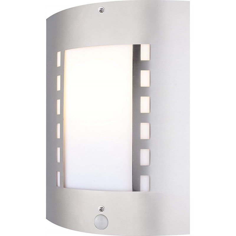 107,95 € Free Shipping | Outdoor wall light 60W Rectangular Shape 30×23 cm. Terrace, garden and public space. Modern Style. Stainless steel and PMMA. Silver Color