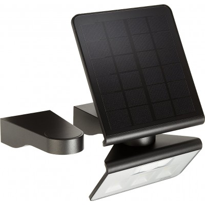 Illuminazione solare 1W 30×19 cm. Faretto da parete a LED. ricarica solare. Rilevatore di movimento Bicchiere. Colore antracite