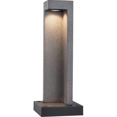Baliza luminosa 7W 3000K Luz cálida. 45×11 cm. LED Aluminio y hormigón. Color gris