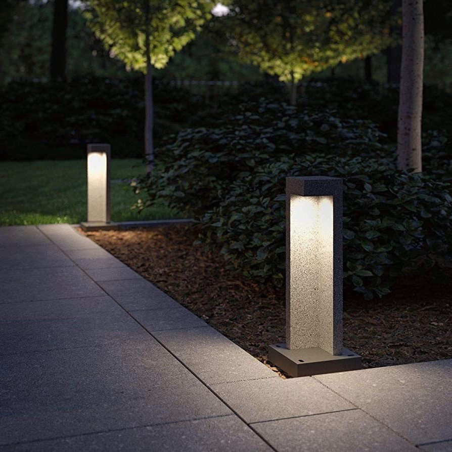318,95 € Envio grátis | Farol luminoso 7W 3000K Luz quente. 45×11 cm. LED Alumínio e concreto. Cor cinza
