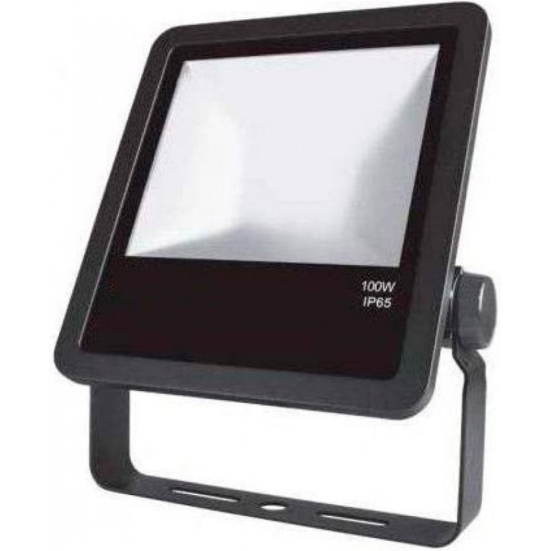 293,95 € Free Shipping | Flood and spotlight 99W 6500K Cold light. Square Shape 25×24 cm. Adjustable Terrace, garden and public space. Glass. Black Color