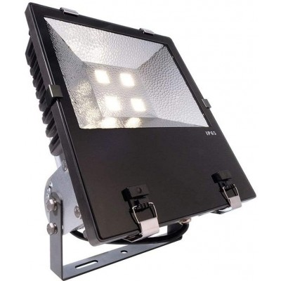 629,95 € Free Shipping | Flood and spotlight 200W Rectangular Shape 41×41 cm. Adjustable LED Terrace, garden and public space. Aluminum and PMMA. Black Color