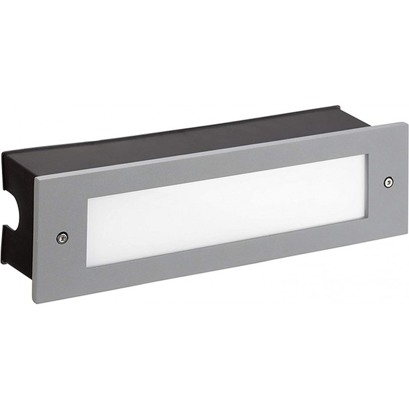253,95 € Free Shipping | In-Ground lighting 10W Rectangular Shape LED Living room, bedroom and lobby. Glass. Gray Color